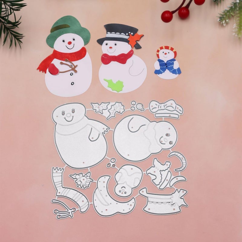 Feemkota Christmas Snowman Die Cuts for Card Making Christian Theme Stamps Cutting Dies for DIY Paper Scrapbooking Crafts Embossing Decorations - Image 1